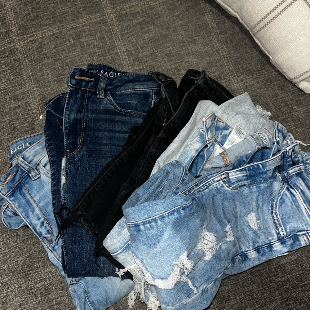 American Eagle Outfitters Skinny Jeans Blue and Black